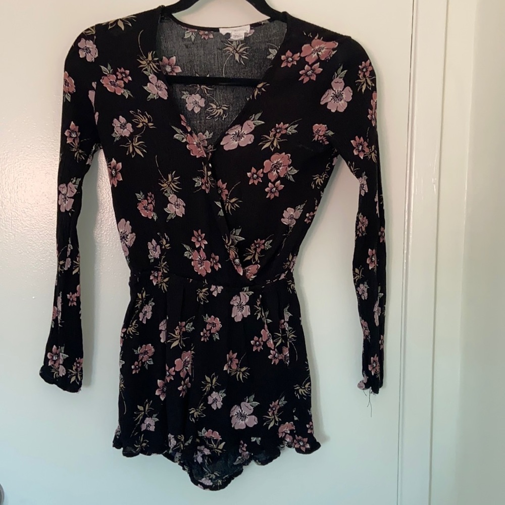 Full Tilt floral shorts romper